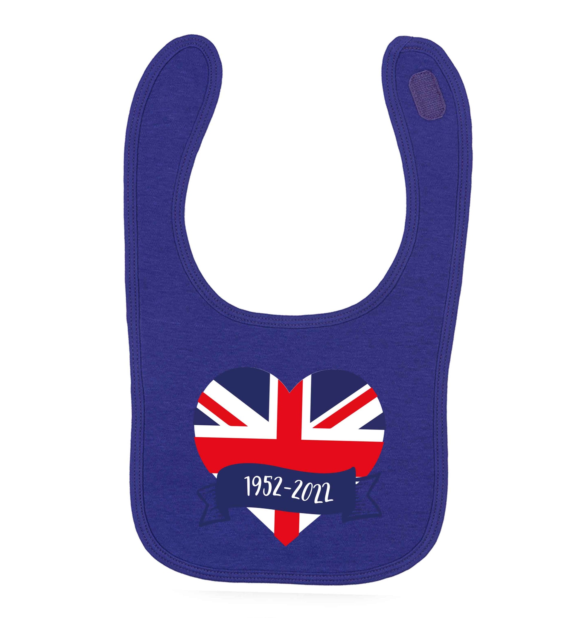 British flag heart Queens jubilee | baby bib