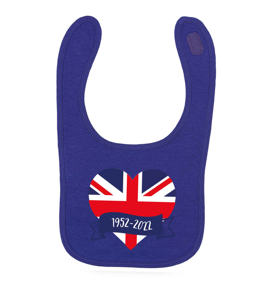 British flag heart Queens jubilee | baby bib