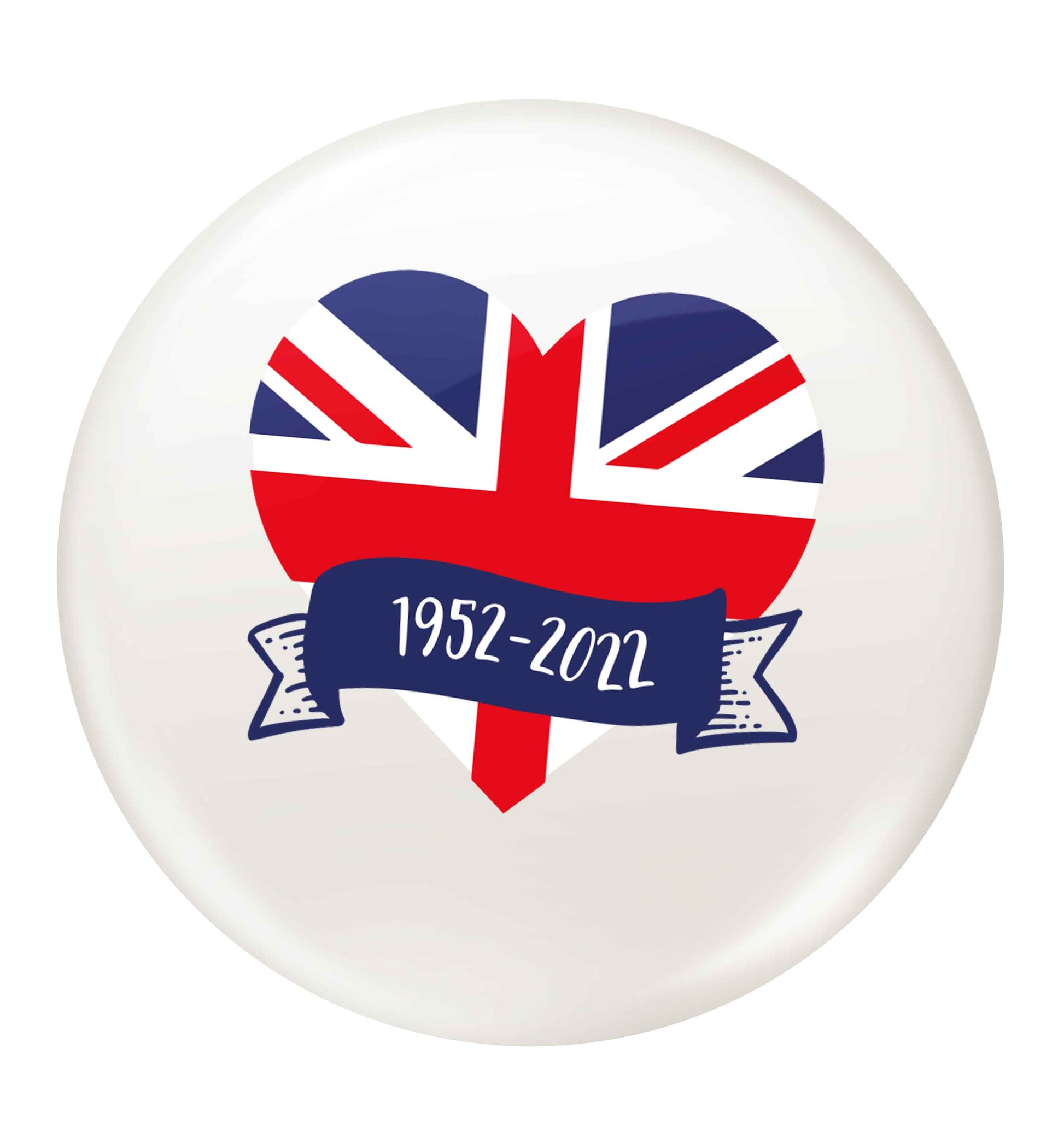 British flag heart Queens jubilee small 25mm Pin badge