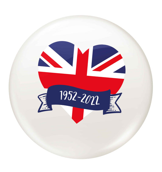 British flag heart Queens jubilee small 25mm Pin badge