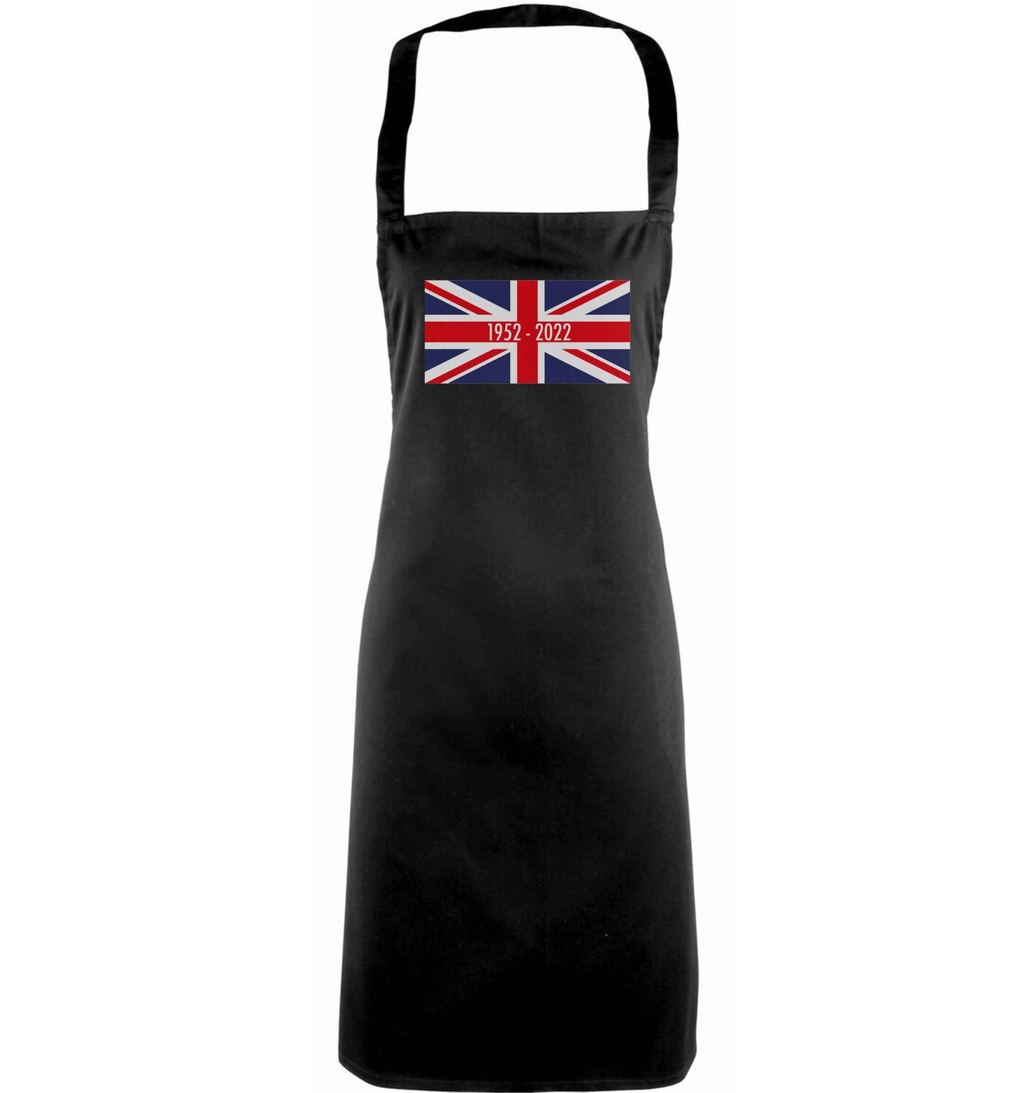British flag Queens jubilee adults black apron
