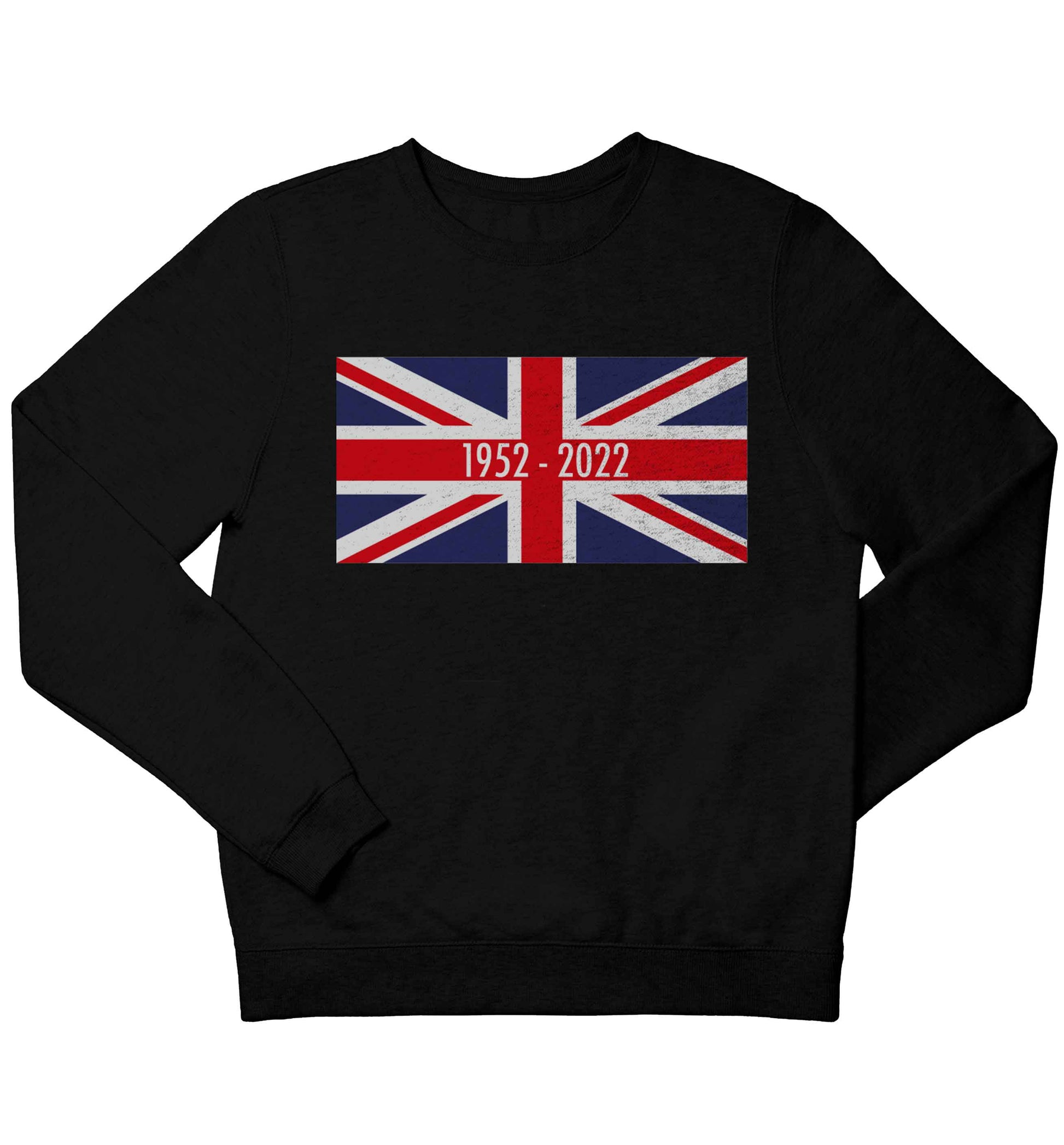 British flag Queens jubilee children's black sweater 12-13 Years