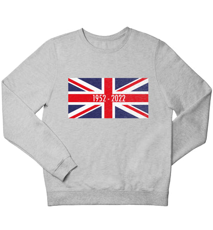 British flag Queens jubilee children's grey sweater 12-13 Years