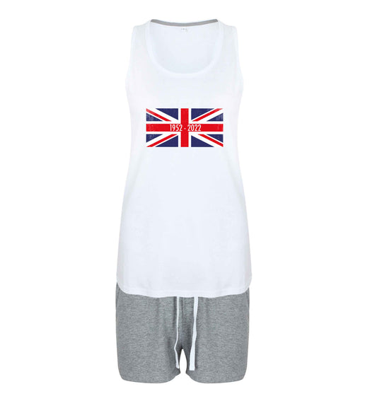 British flag Queens jubilee size XL women's pyjama shorts set in pink 