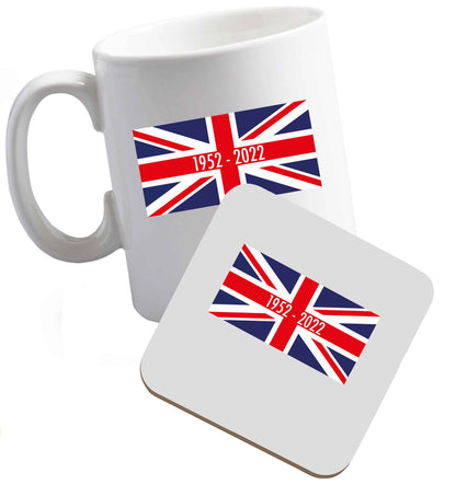 10 oz Tis The Season to Drink Whisky ceramic mug and coaster set right handed