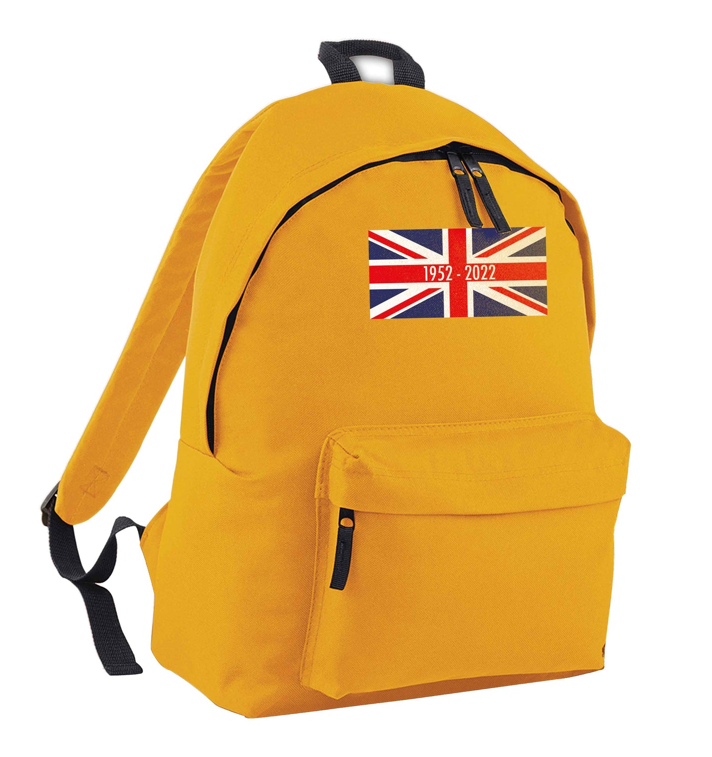 British flag Queens jubilee mustard adults backpack