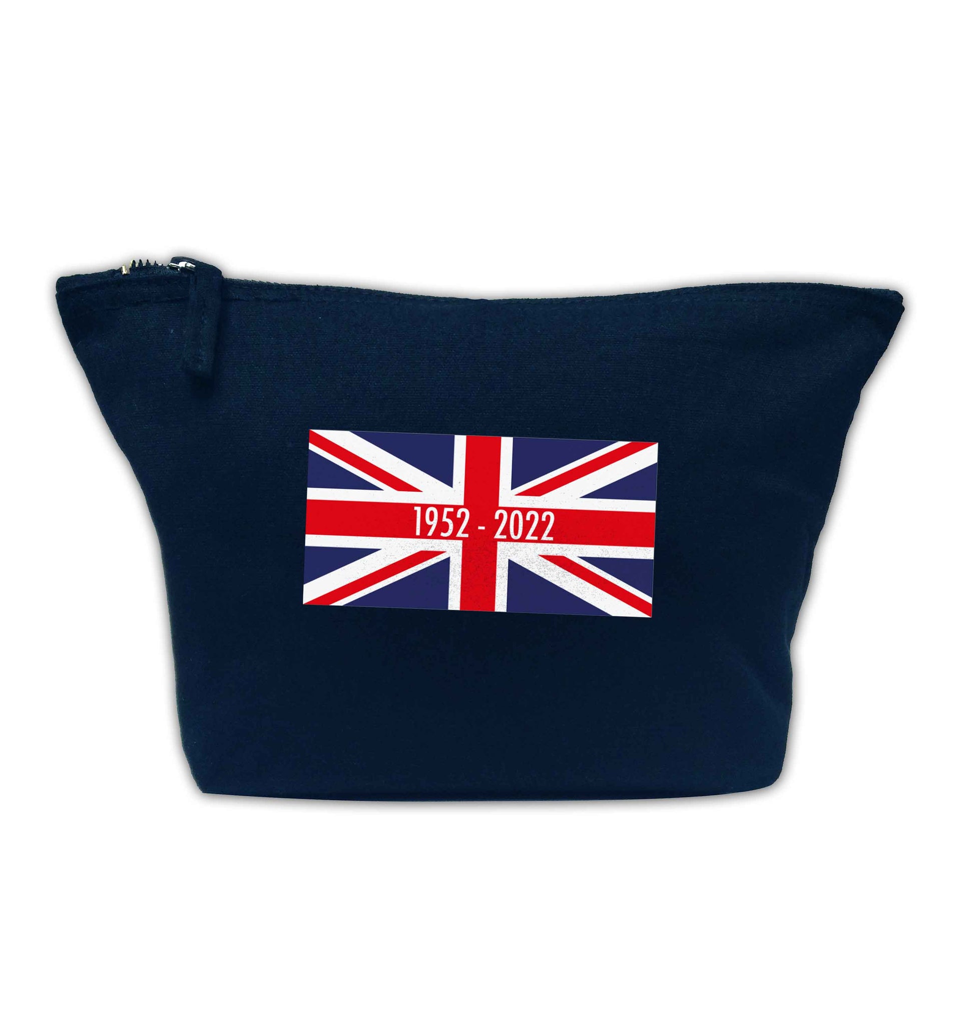 British flag Queens jubilee navy makeup bag