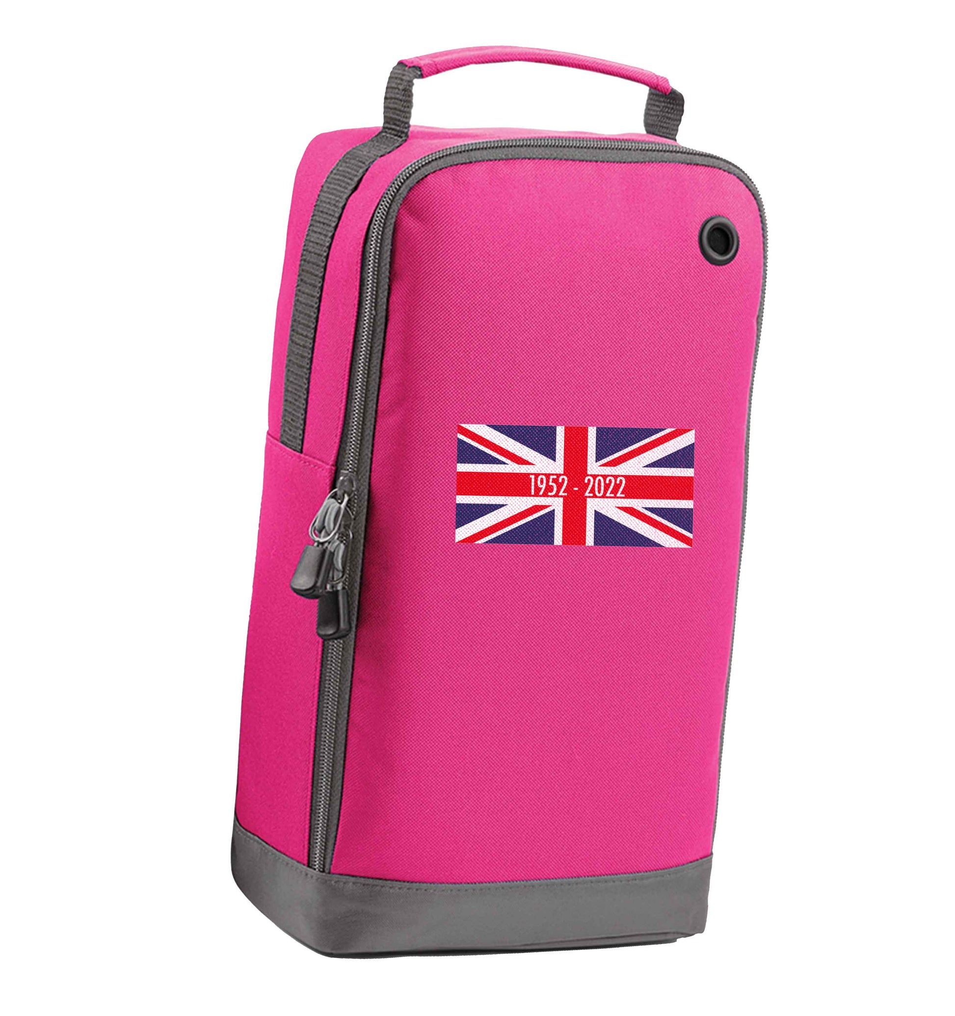 British flag Queens jubilee pink sports shoe bag vertical print
