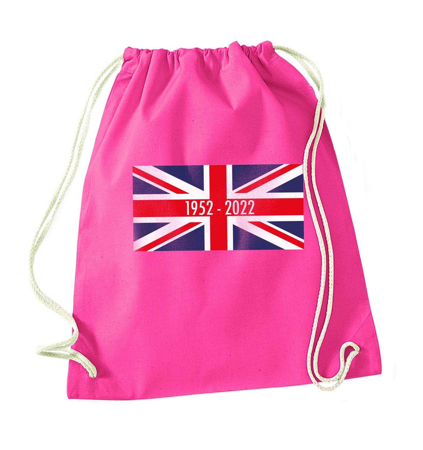 British flag Queens jubilee pink drawstring bag