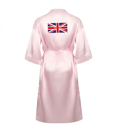 British flag Queens jubilee XL/XXL pink ladies dressing gown size 16/18