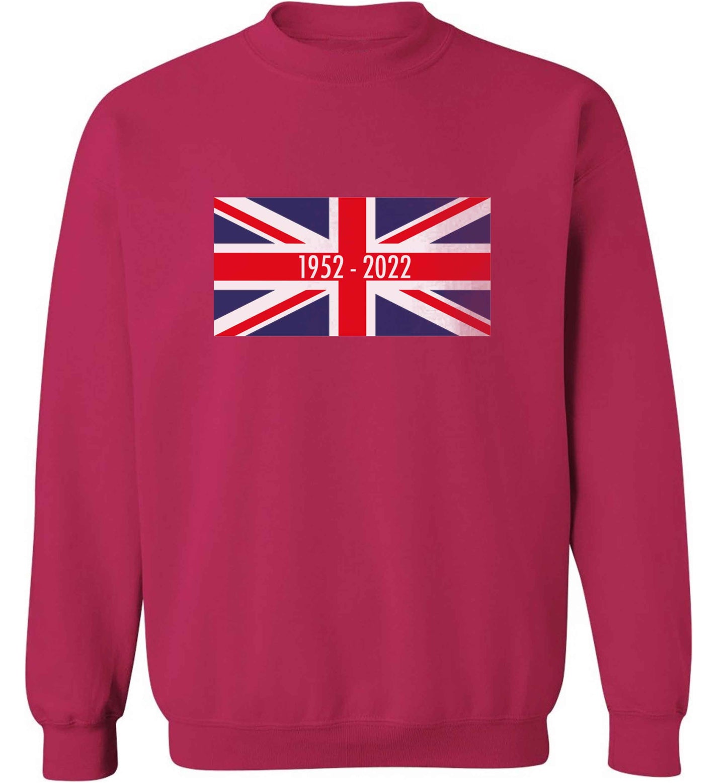 British flag Queens jubilee adult's unisex pink sweater 2XL