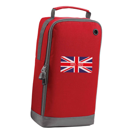 British flag Queens jubilee red sports shoe bag vertical print