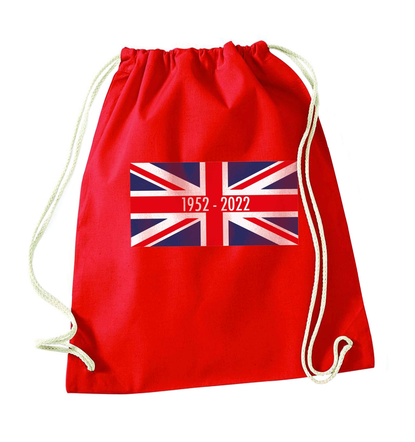 British flag Queens jubilee red drawstring bag 