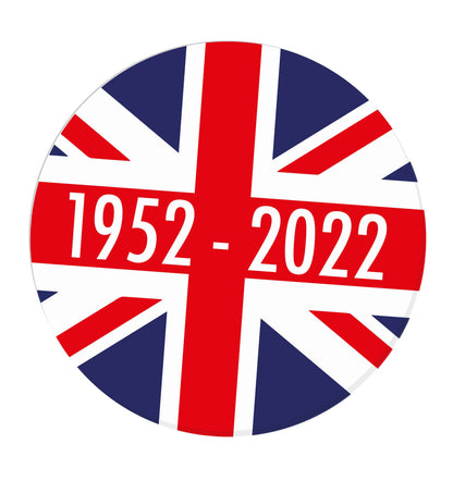 British flag Queens jubilee 24 @ 45mm matt circle stickers