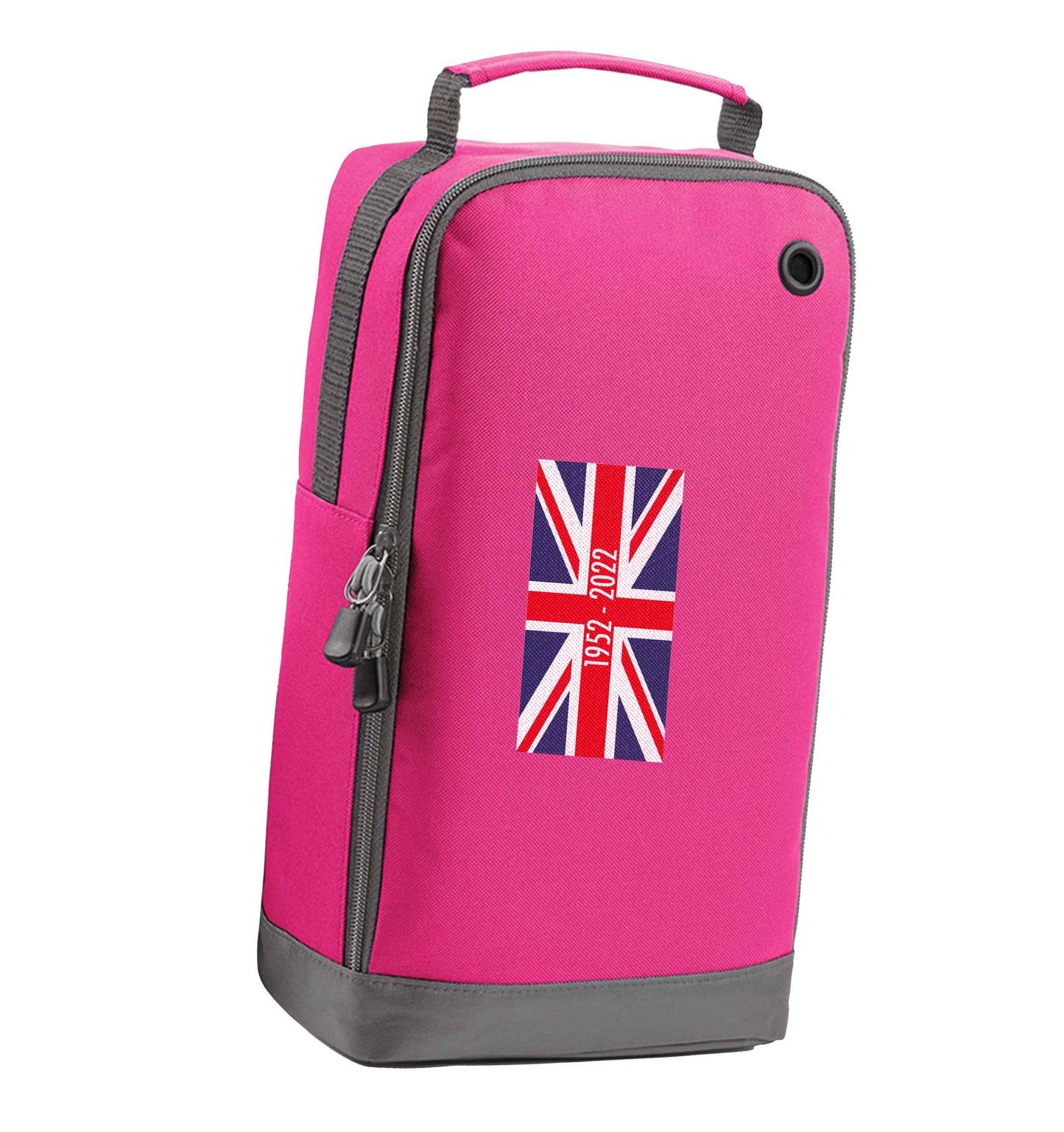 British flag Queens jubilee pink sports shoe bag horizontal print