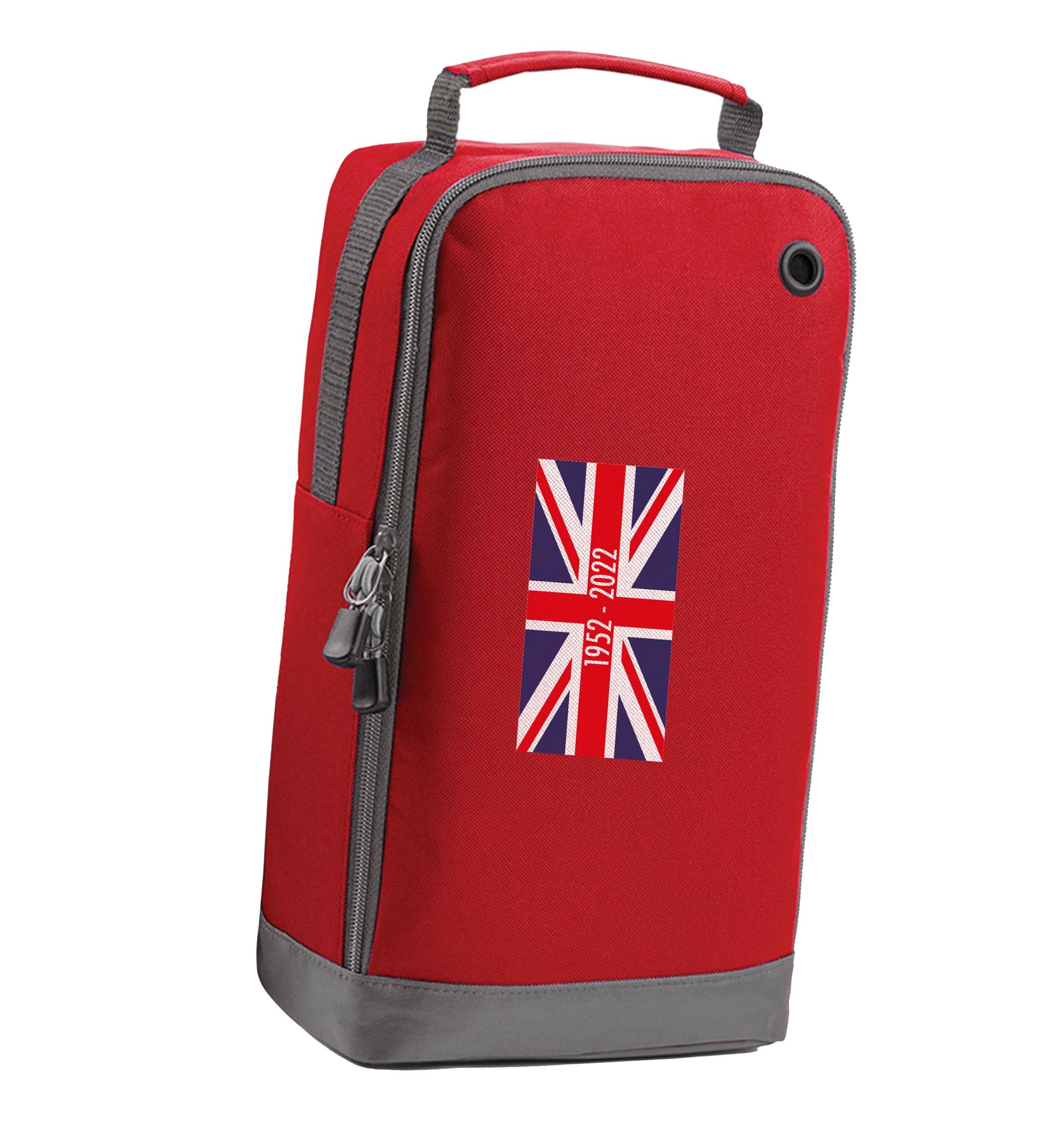 British flag Queens jubilee red sports shoe bag horizontal print