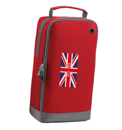 British flag Queens jubilee red sports shoe bag horizontal print