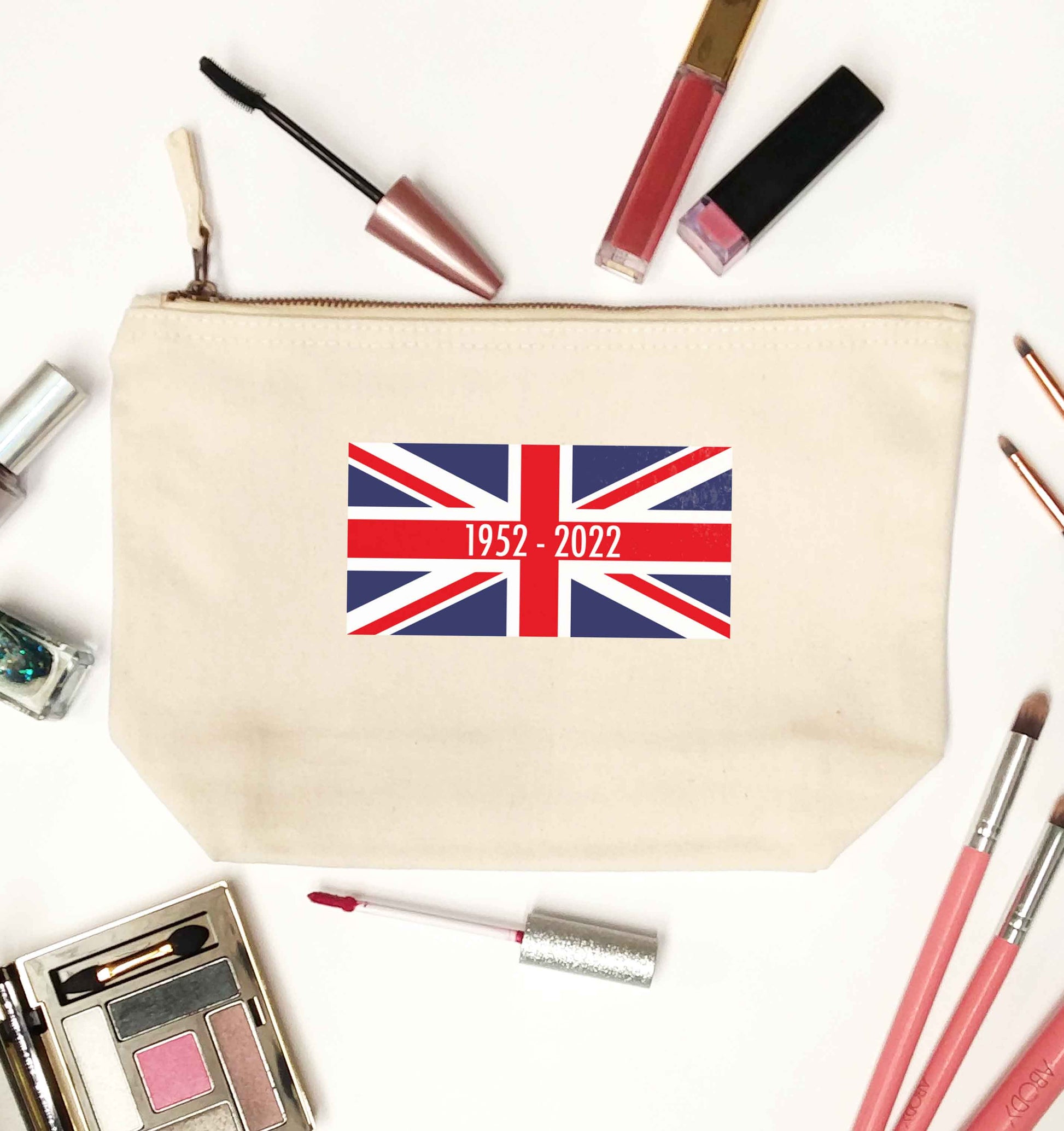 British flag Queens jubilee natural makeup bag