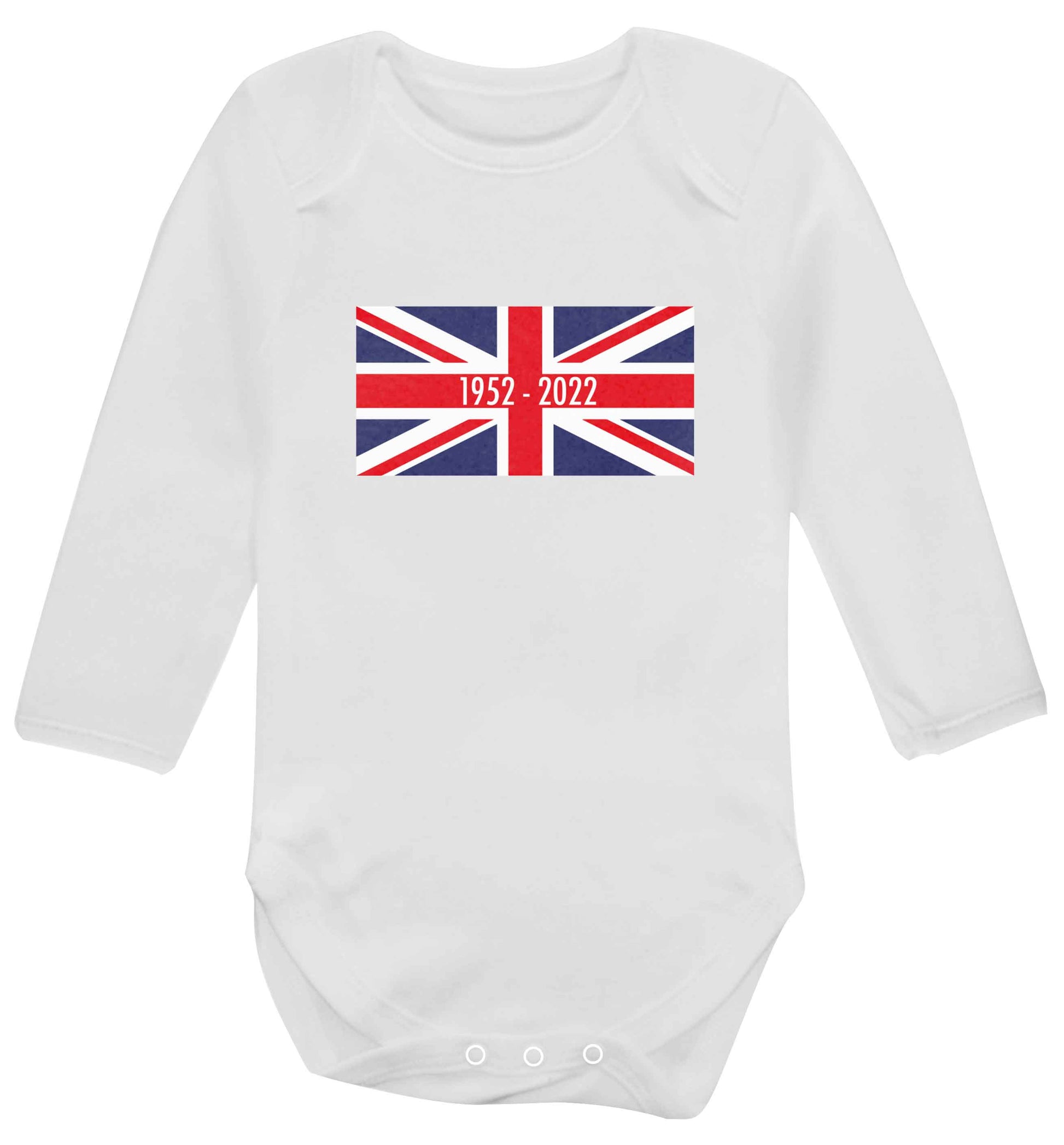 British flag Queens jubilee baby vest long sleeved white 6-12 months