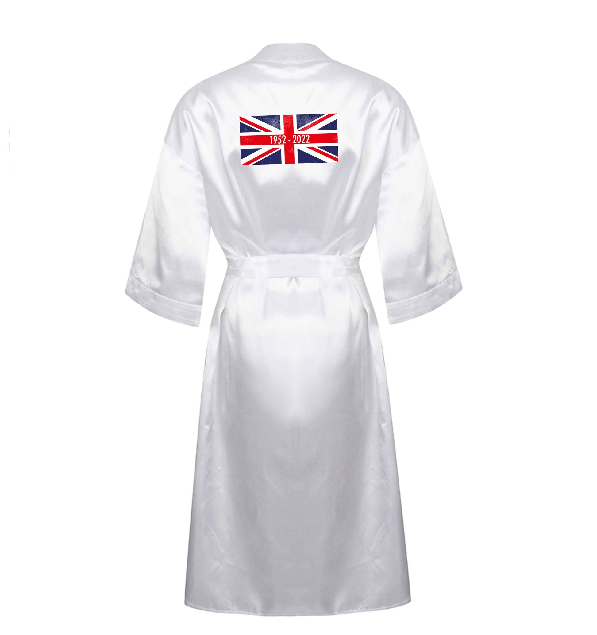 British flag Queens jubilee XL/XXL white ladies dressing gown size 16/18
