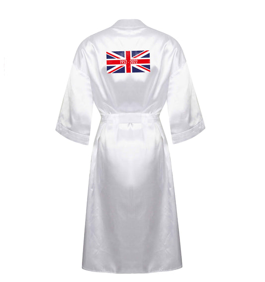 British flag Queens jubilee XL/XXL white ladies dressing gown size 16/18