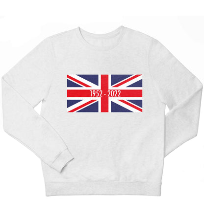 British flag Queens jubilee children's white sweater 12-13 Years