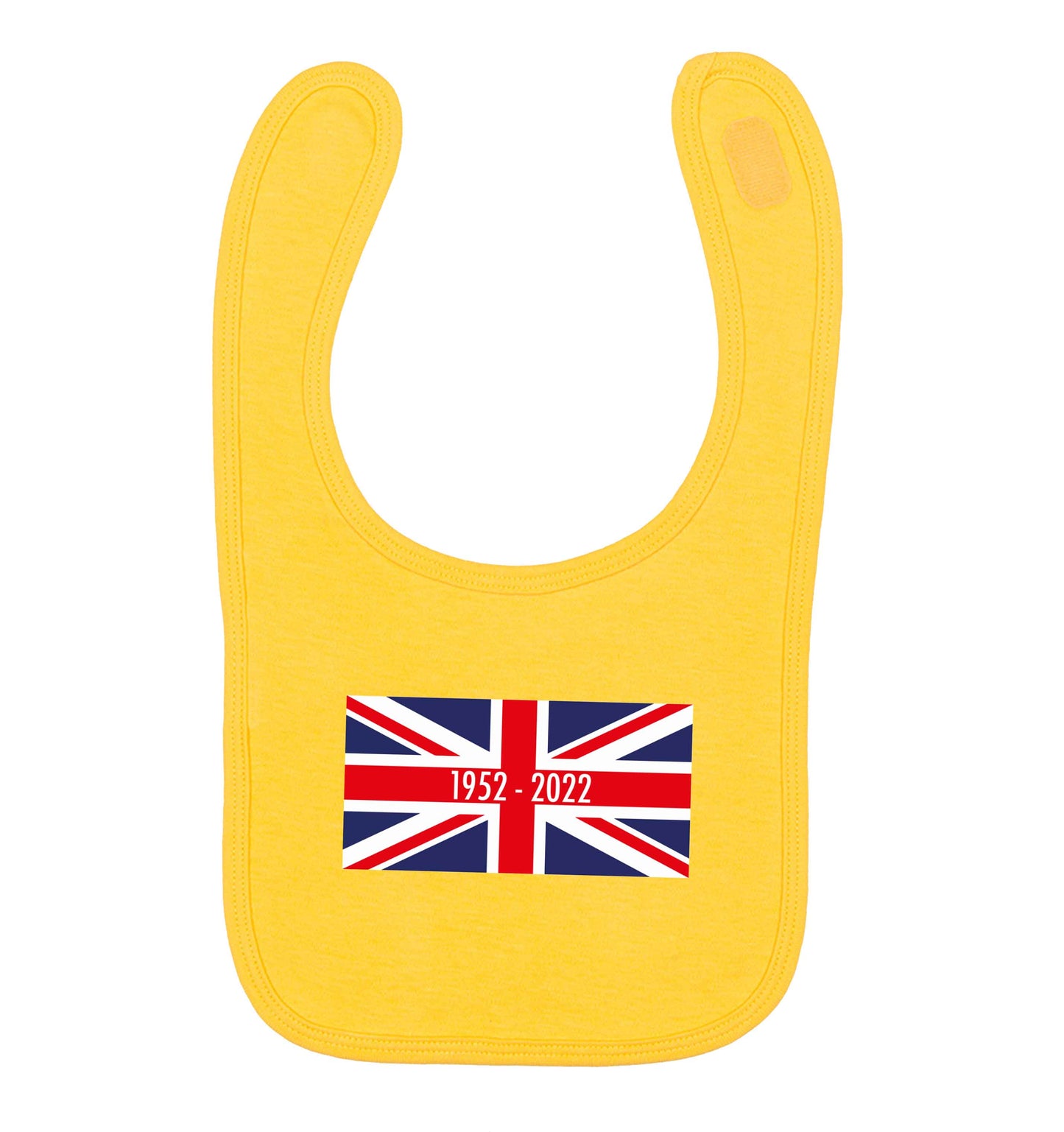 British flag Queens jubilee yellow baby bib