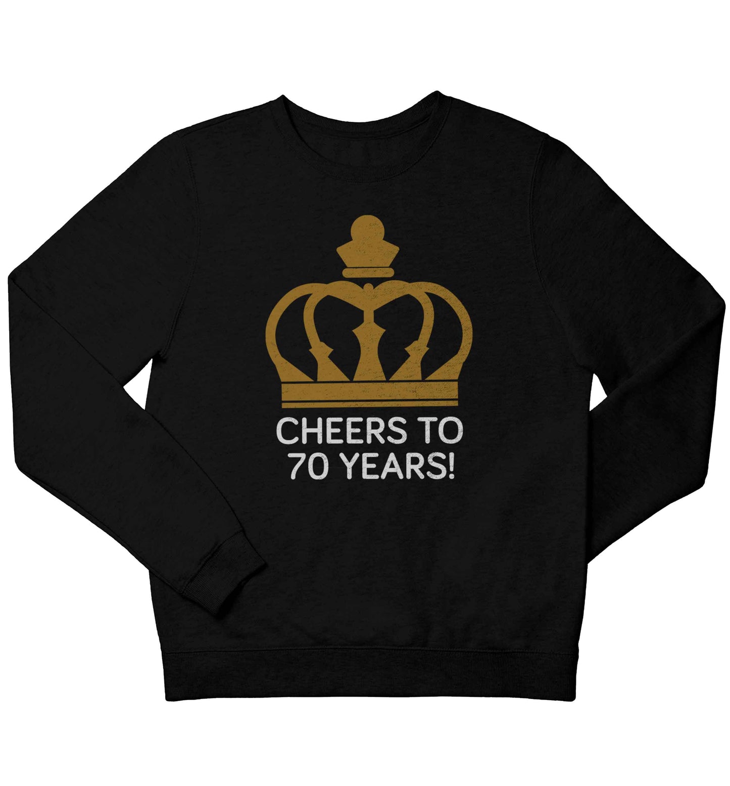 Cheers to 70 years! children's black sweater 12-13 Years