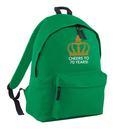 Cheers to 70 years! green adults backpack