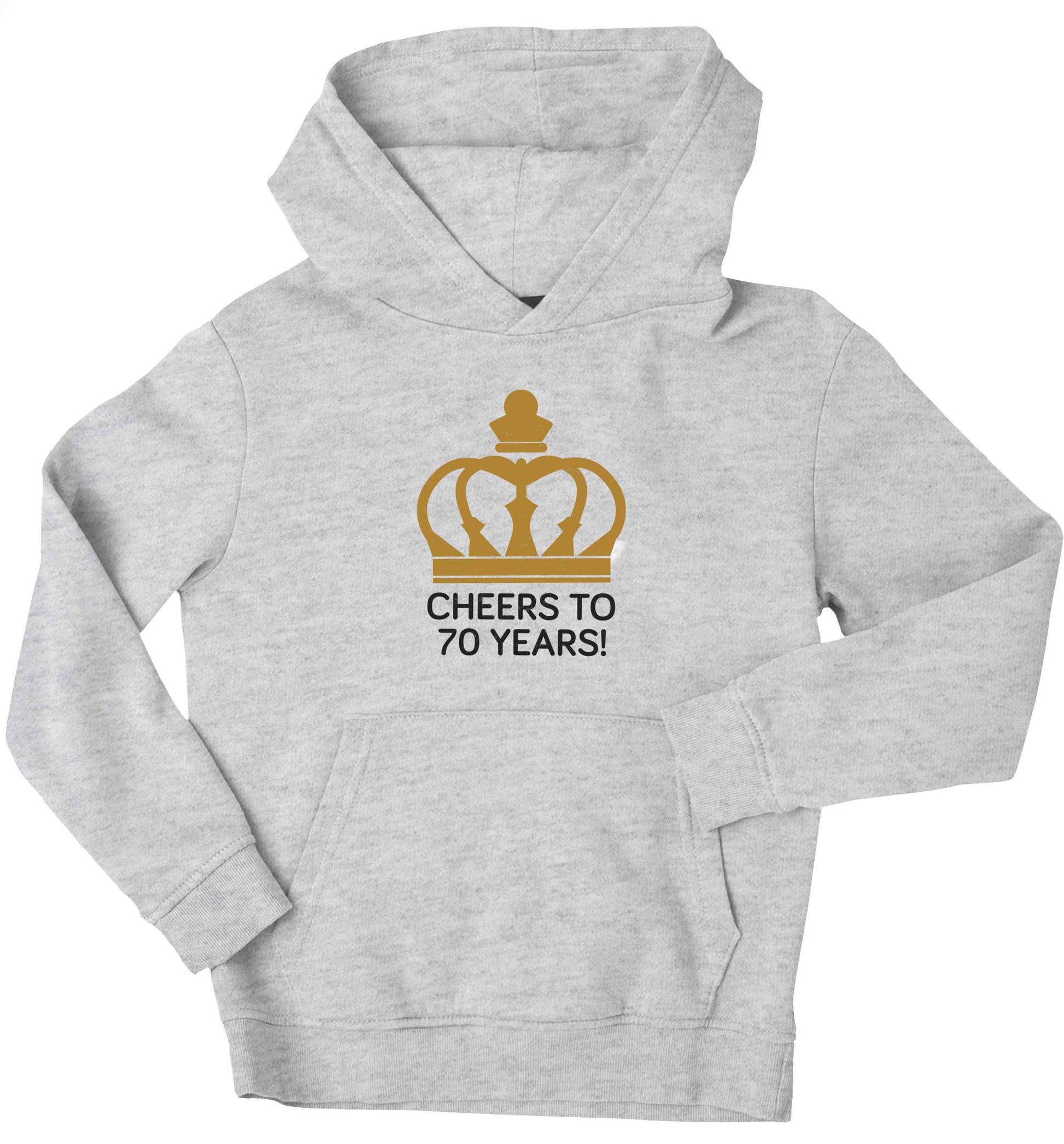 Cheers to 70 years! children's grey hoodie 12-13 Years