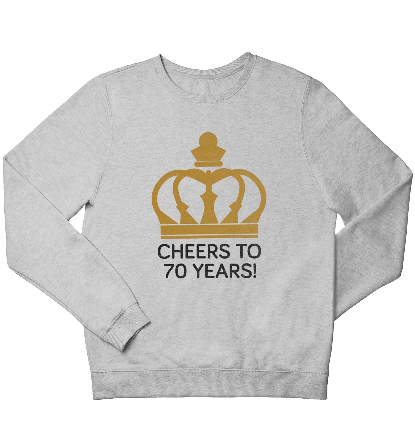 Cheers to 70 years! children's grey sweater 12-13 Years