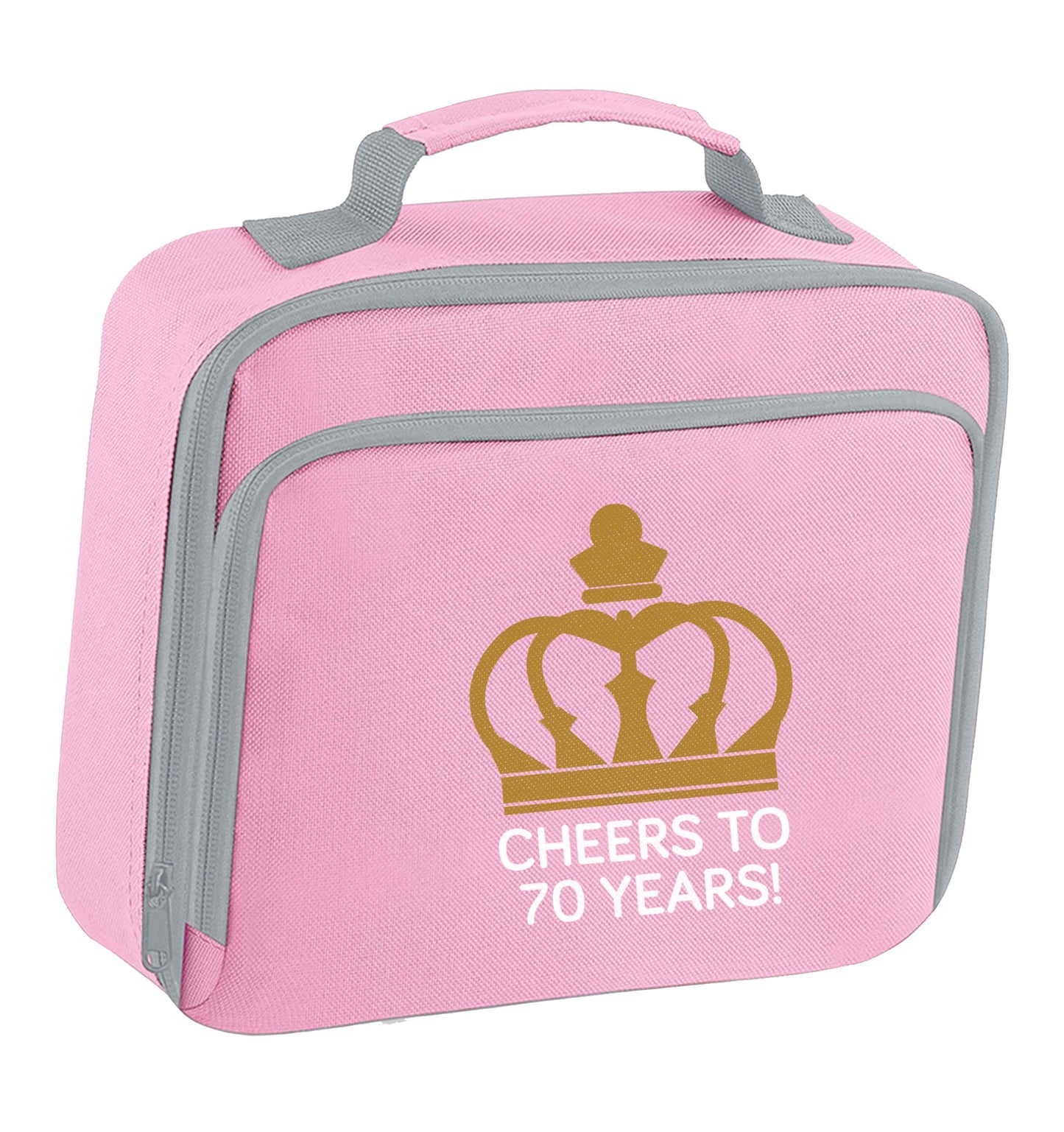 Cheers to 70 years! insulated pink lunch bag cooler