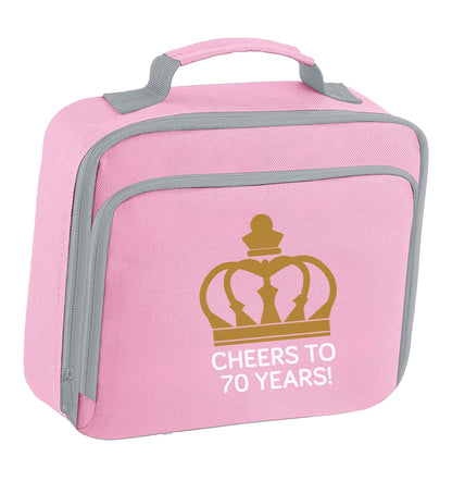 Cheers to 70 years! insulated pink lunch bag cooler