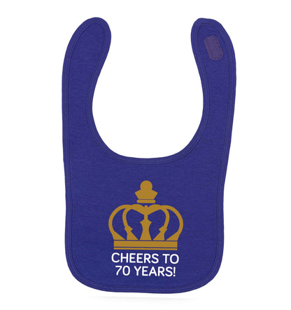 Cheers to 70 years! | baby bib