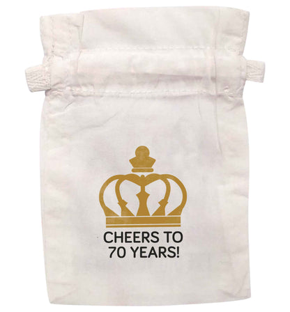 Cheers to 70 years! | XS - L | Pouch / Drawstring bag / Sack | Organic Cotton | Bulk discounts available!