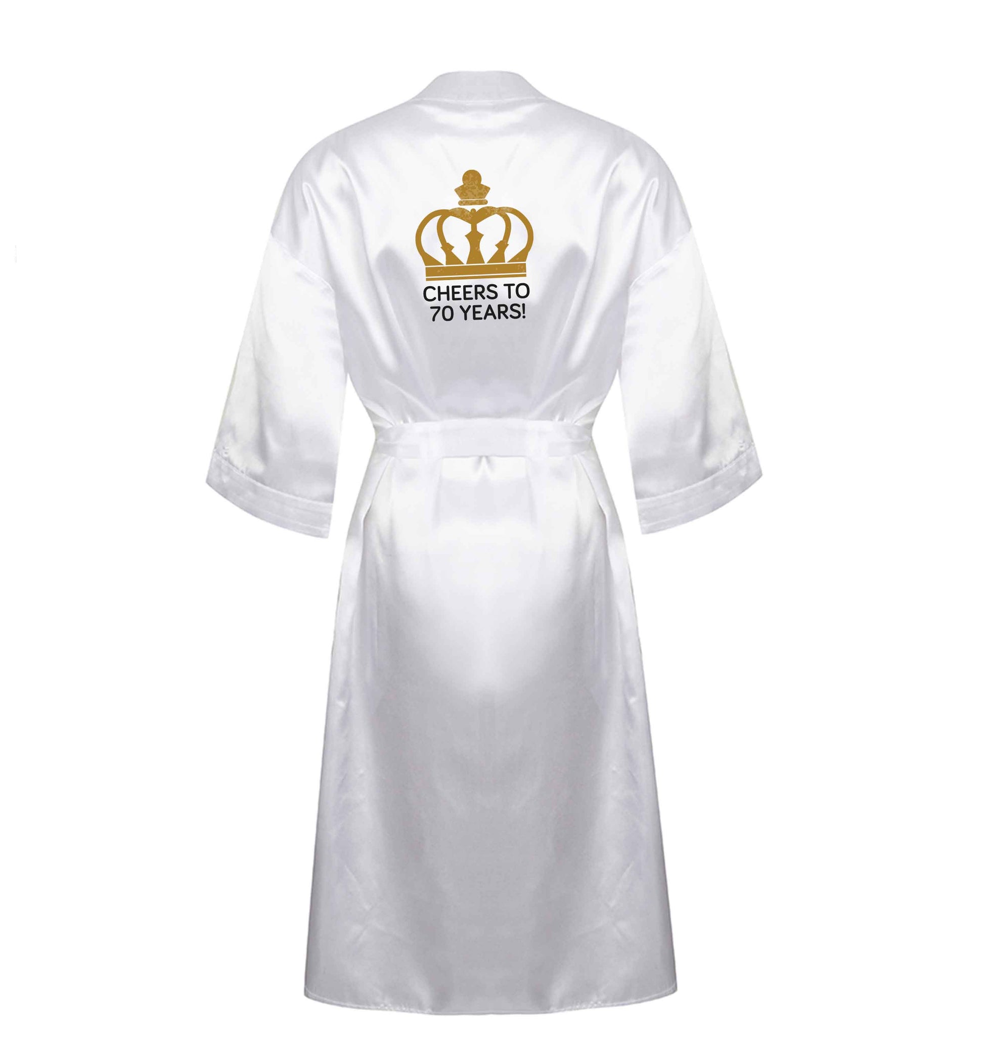 Cheers to 70 years! XL/XXL white ladies dressing gown size 16/18