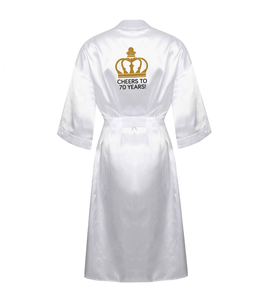 Cheers to 70 years! XL/XXL white ladies dressing gown size 16/18