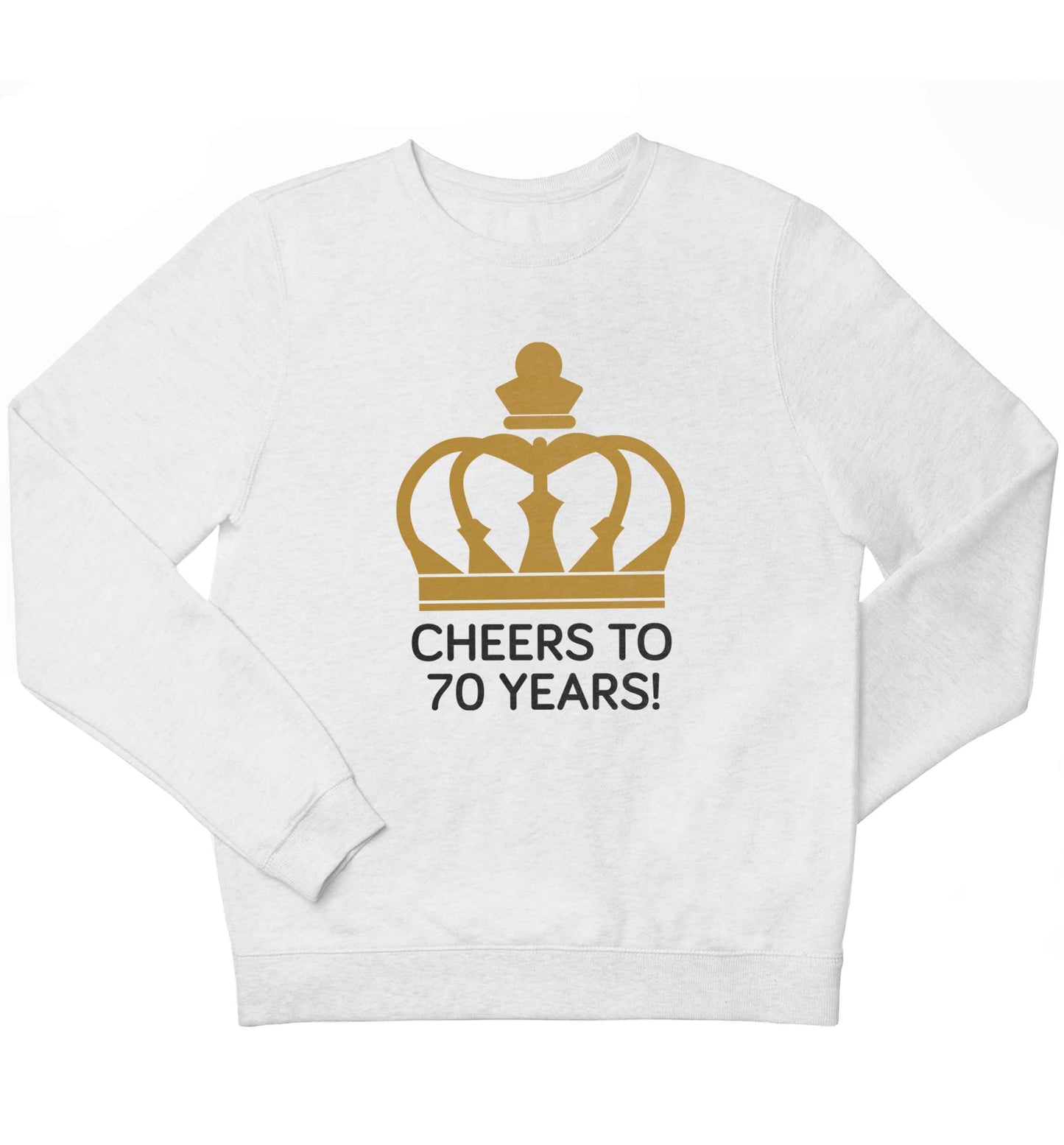 Cheers to 70 years! children's white sweater 12-13 Years