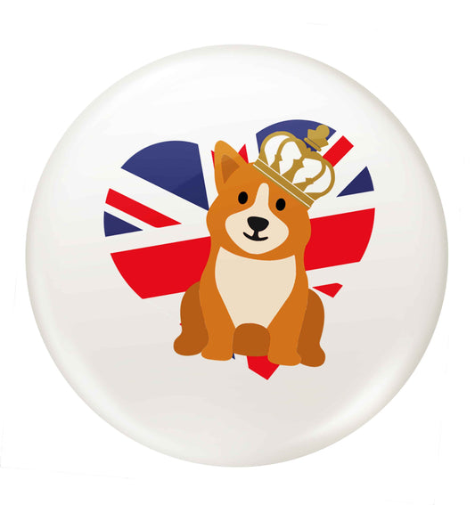 British corgi and flag small 25mm Pin badge