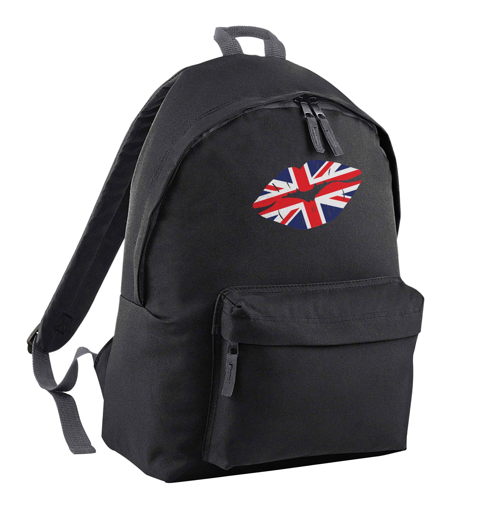 British flag kiss black adults backpack