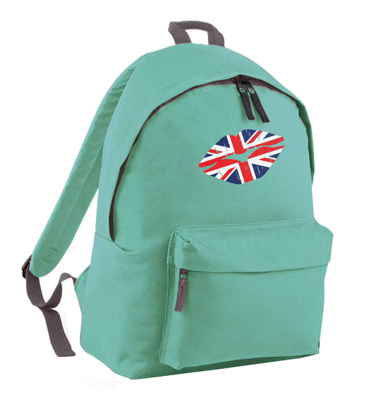 British flag kiss mint adults backpack