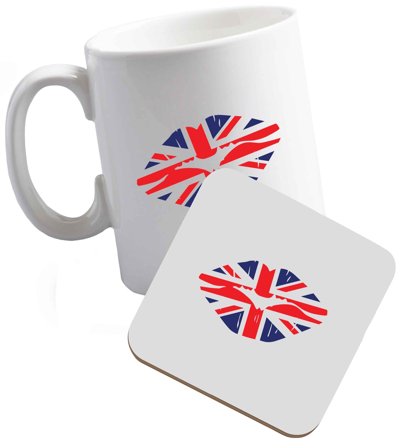 10 oz Tis The Season to Drink Whisky ceramic mug and coaster set right handed