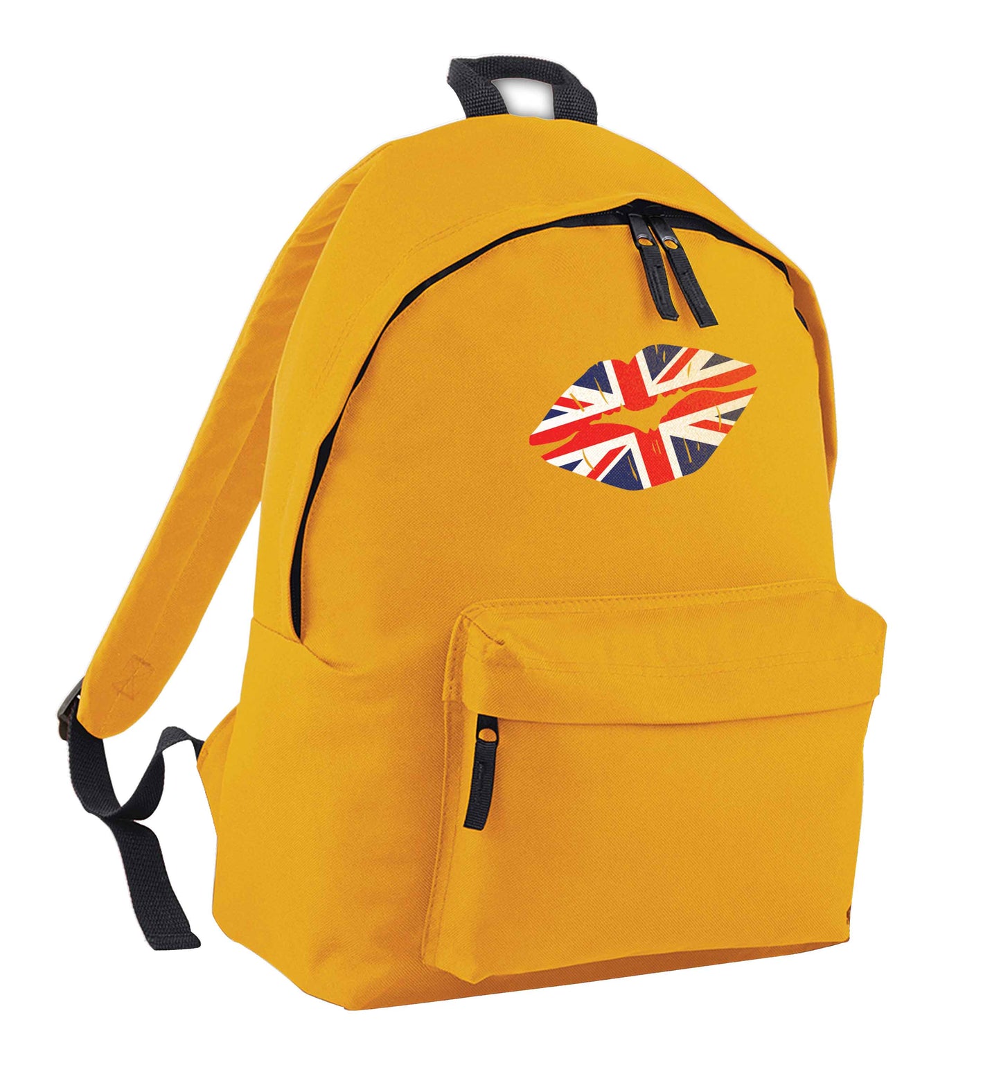 British flag kiss mustard adults backpack