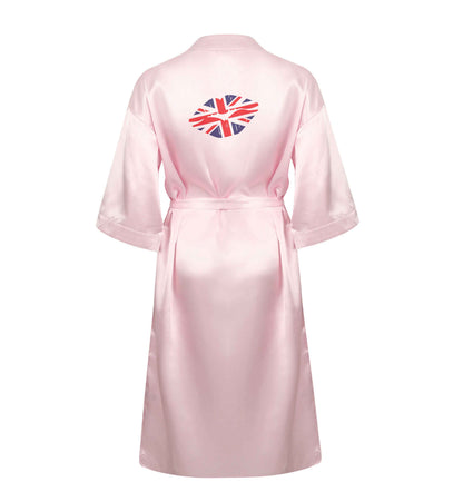 British flag kiss XL/XXL pink ladies dressing gown size 16/18