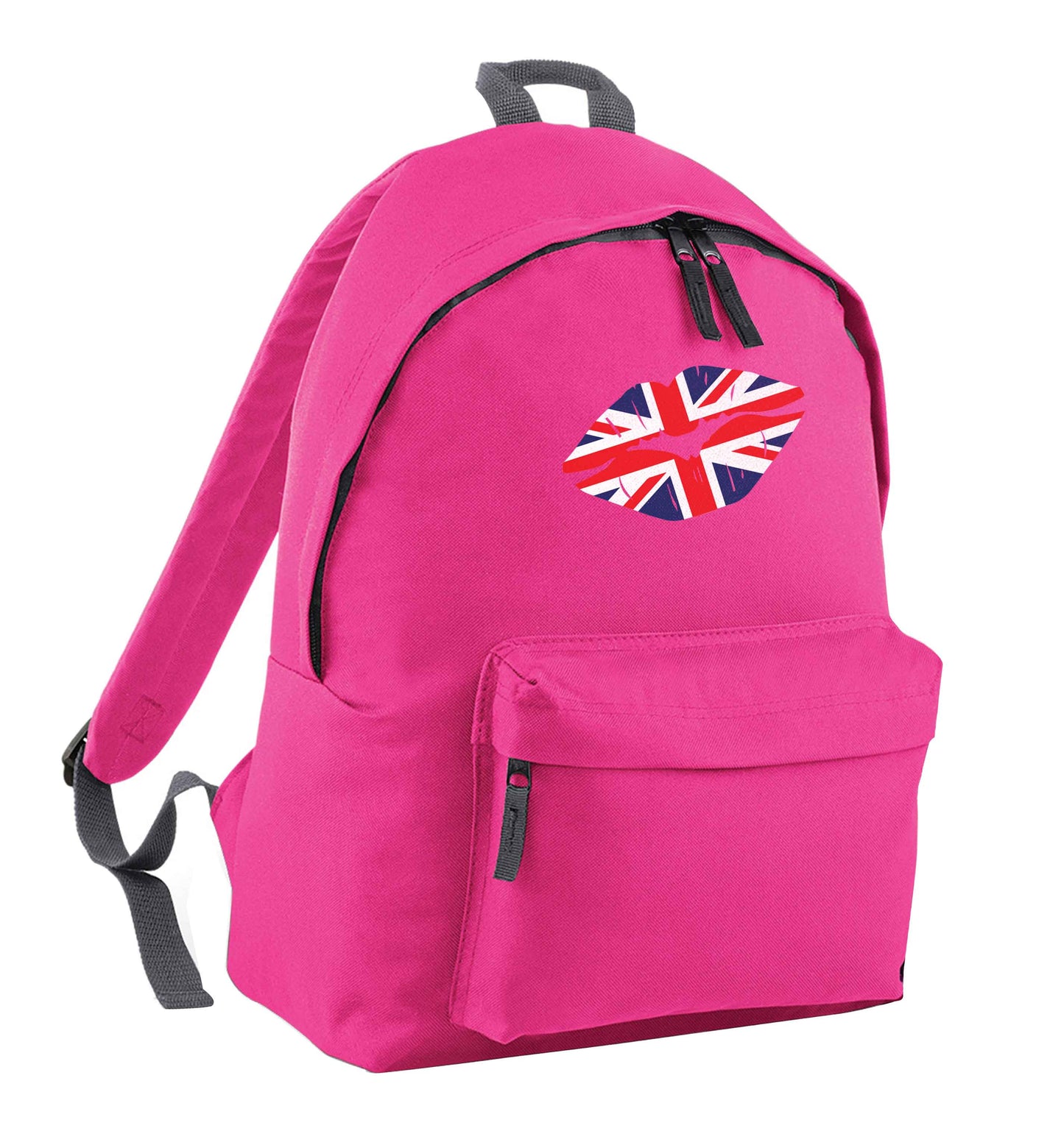British flag kiss pink adults backpack