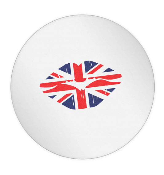 British flag kiss 24 @ 45mm matt circle stickers