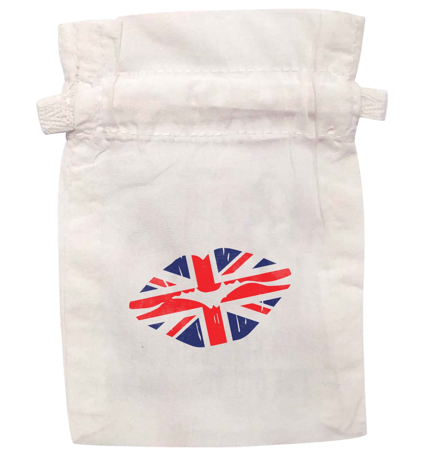 British flag kiss | XS - L | Pouch / Drawstring bag / Sack | Organic Cotton | Bulk discounts available!