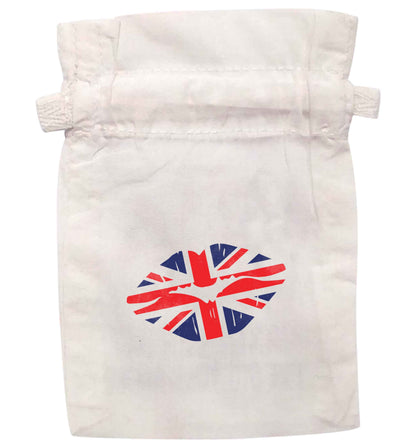 British flag kiss | XS - L | Pouch / Drawstring bag / Sack | Organic Cotton | Bulk discounts available!
