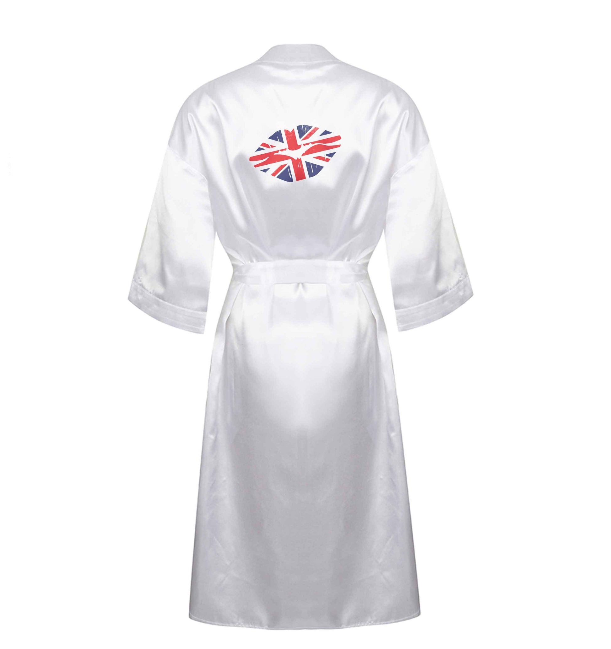 British flag kiss XL/XXL white ladies dressing gown size 16/18