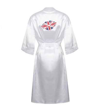 British flag kiss XL/XXL white ladies dressing gown size 16/18